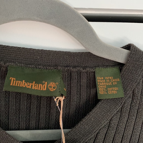 NWT Mens Timberland size L Greige Sweater V neck - Picture 3 of 8